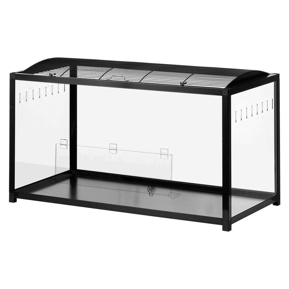 Hamster Cage, 360° Viewing Transparent Hamster Habitats, Small Animal Cage, 37.8 x 18.5 x 21.7 in, Ventilated Pet Mouse Cages with Front Door, Portable Hamster House for Rats, Guinea Pigs