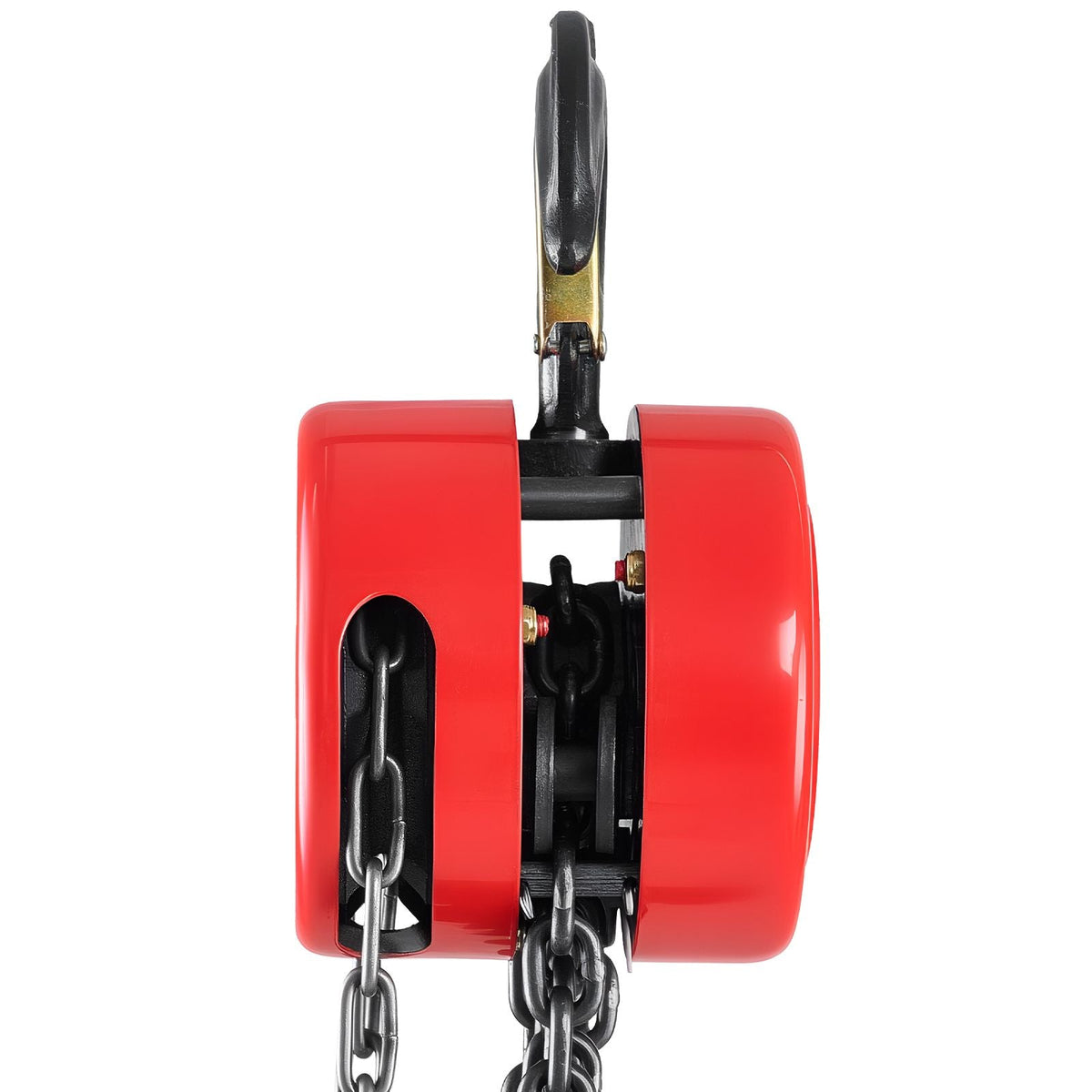 Hand Chain Hoist, 1 Ton 2200 lbs Capacity, Manual Chain Block with Upgrade G70 Galvanized Chain, 8 ft Lifting Height, Heavy Duty Pulley Hoist for Garage Warehouse Automotive Machinery, Red