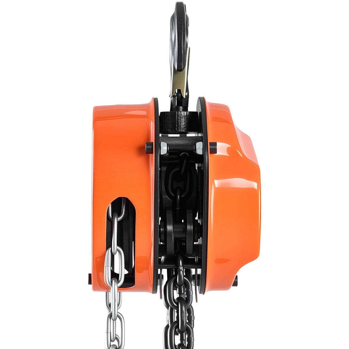 Hand Chain Hoist, 1/2 Ton 1100 lbs Capacity, Manual Chain Block with Upgrade G80 Galvanized Chain, 10 ft Lifting Height, Heavy Duty Pulley Hoist for Garage Warehouse Automotive Machinery, Orange