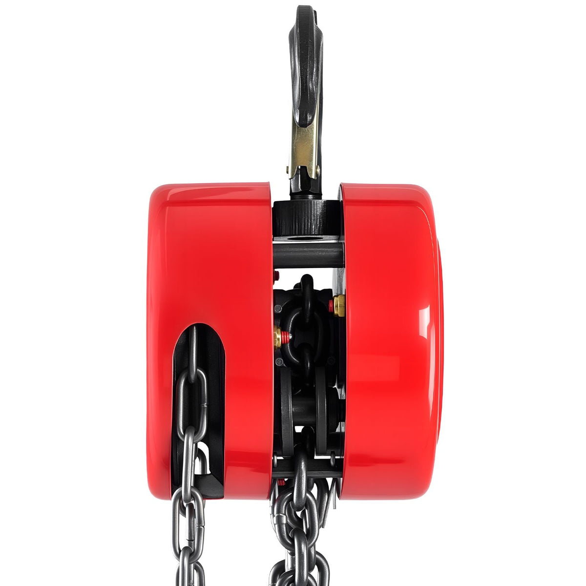 Hand Chain Hoist, 2 Ton 4400 lbs Capacity, Manual Chain Block with Upgrade G70 Galvanized Chain, 10 ft Lifting Height, Heavy Duty Pulley Hoist for Garage Warehouse Automotive Machinery, Red