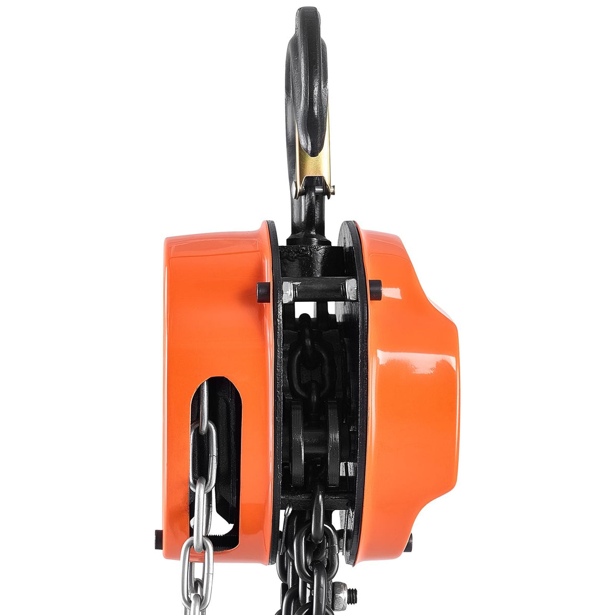 Hand Chain Hoist, 2 Ton 4400 lbs Capacity, Manual Chain Block with Upgrade G80 Galvanized Chain, 10 ft Lifting Height, Heavy Duty Pulley Hoist for Garage Warehouse Automotive Machinery, Orange