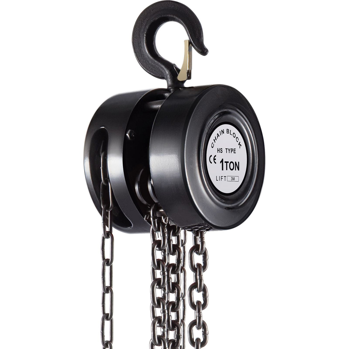 Hand Chain Hoist, 2200 lbs /1 Ton Capacity Chain Block, 10ft/3m Lift Manual Hand Chain Block, Manual Hoist with Industrial-Grade Steel Construction for Lifting Good in Transport & Workshop, Blac