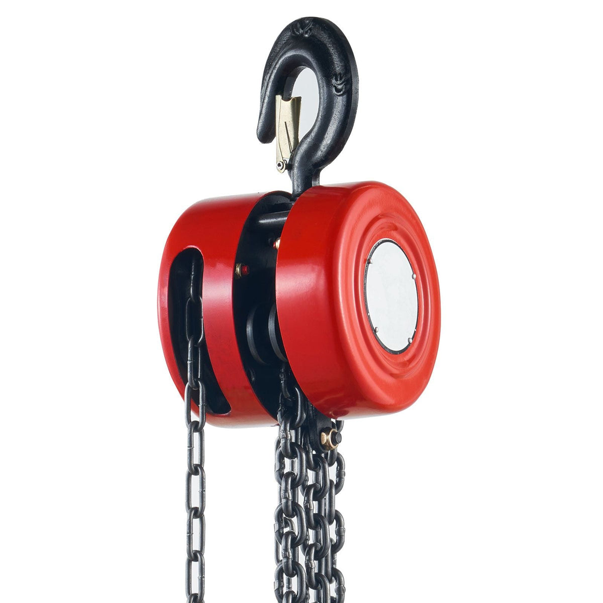 Hand Chain Hoist, 4400 lbs /2 Ton Capacity Chain Block, 8ft/2.5m Lift Manual Hand Chain Block, Manual Hoist with Industrial-Grade Steel Construction for Lifting Good in Transport & Workshop, Red