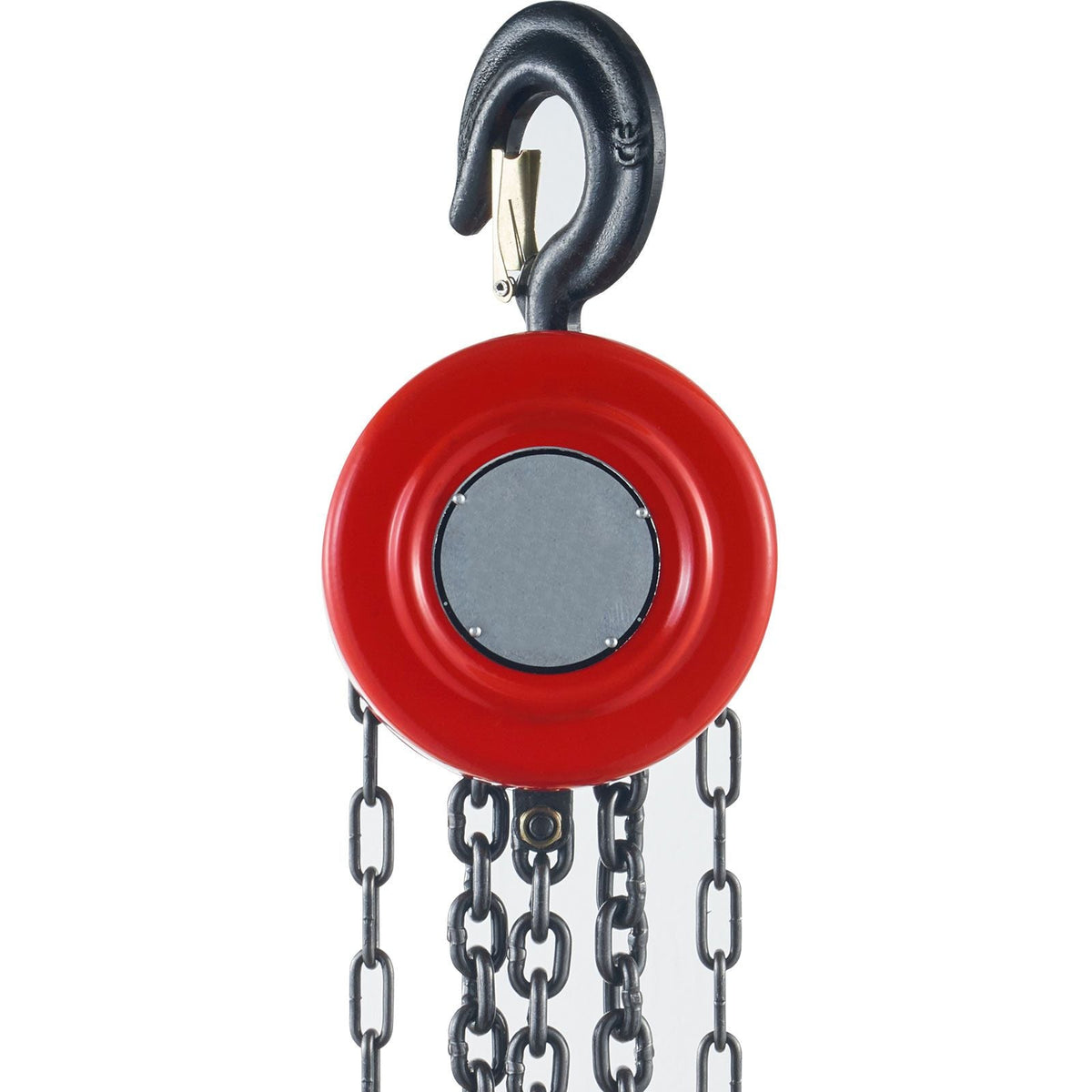 Hand Chain Hoist, 4400 lbs /2 Ton Capacity Chain Block, 8ft/2.5m Lift Manual Hand Chain Block, Manual Hoist with Industrial-Grade Steel Construction for Lifting Good in Transport & Workshop, Red