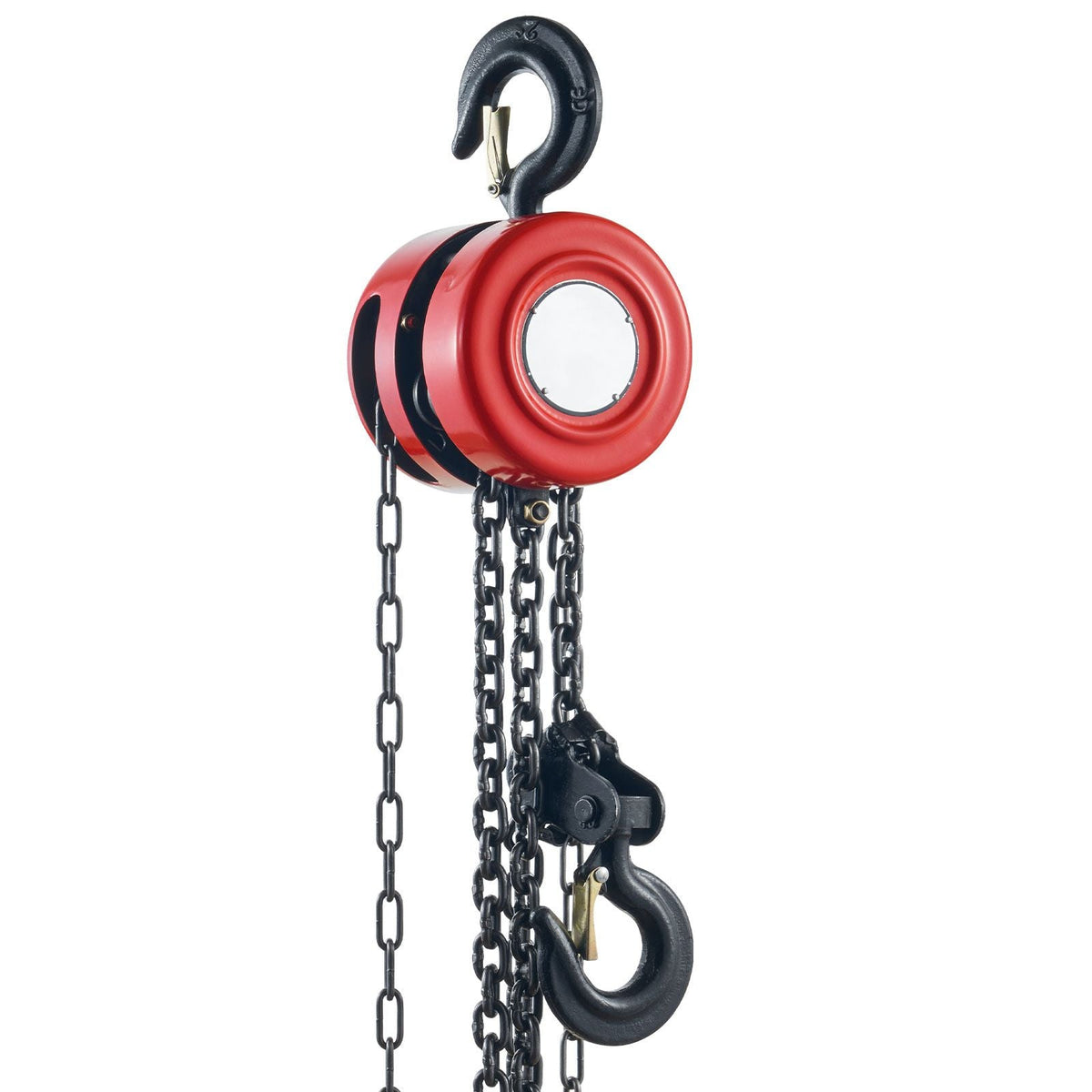 Hand Chain Hoist, 4400 lbs /2 Ton Capacity Chain Block, 8ft/2.5m Lift Manual Hand Chain Block, Manual Hoist with Industrial-Grade Steel Construction for Lifting Good in Transport & Workshop, Red