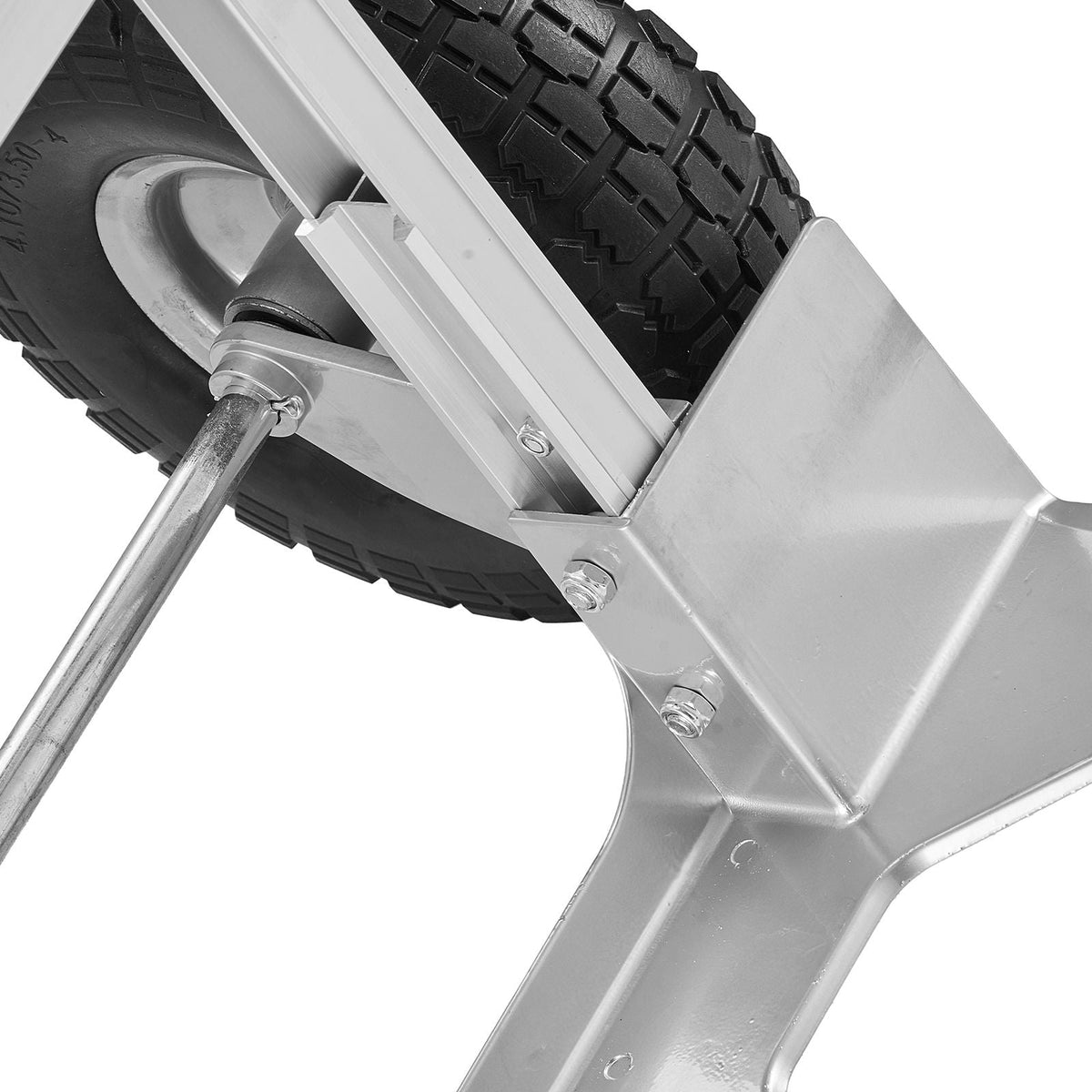 Hand Truck, 500 lbs Load Capacity, Heavy-Duty Hand Truck Dolly with Non-Slip Wheels & Handle, Aluminum Alloy Portable Trolley Dolly with Tie-down Strap for Moving Home, Office, Warehouse