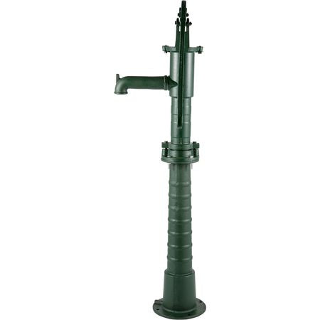 Hand Water Pump with Stand, 15.7 x 9.4 x 51.6 inch Pitcher Pump& 26 inch Pump Stand with Pre-set 1/2\" Holes for Easy Installation, Rustic Cast Iron Well Pump for Yard, Garden, Farm Irrigation,