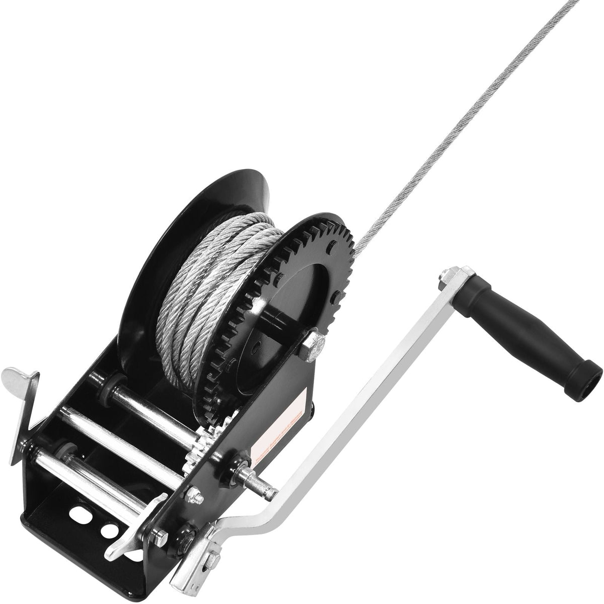 Hand Winch, 3500 lbs Pulling Capacity, Boat Trailer Winch Heavy Duty Rope Crank with 33 ft Steel Wire Cable and Two-Way Ratchet, Manual Operated Hand Crank Winch for Trailer, Boat or ATV Towing