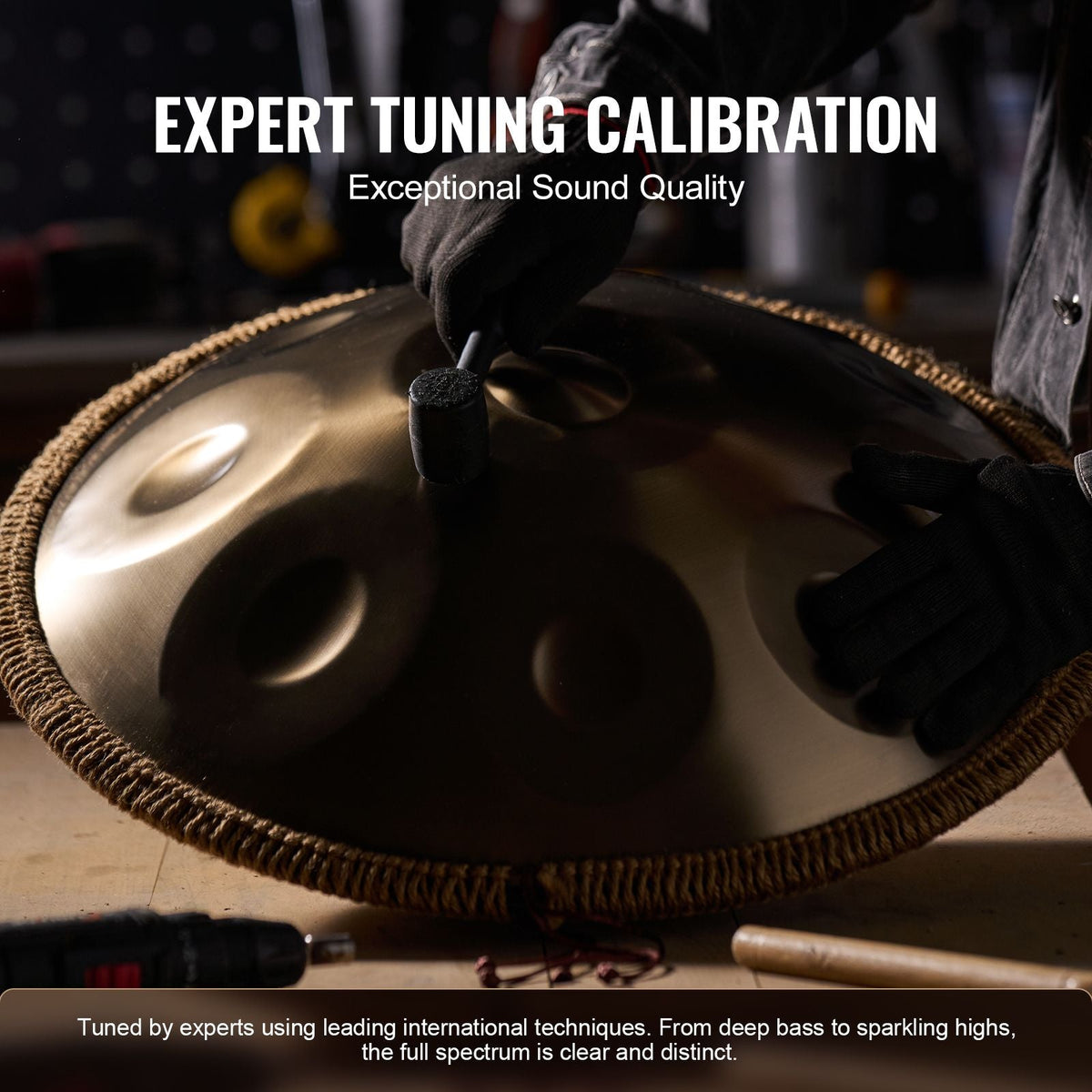 Handpan Drum, 22 in & 10 Notes, D Minor Hand Drum, Hand Pan Drum Instrument with Mallets, 432Hz Handpan Stand & Carry Bag, Steel Healing Sound Drum, Percussion Instruments for Adults Beginners