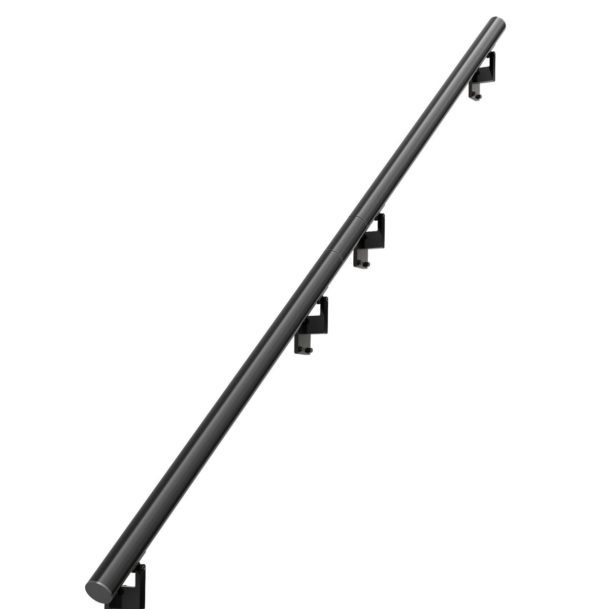 Handrail Stair Railing, 12 ft, Wall Mount Handrails for Indoor Stairs, Thickened Aluminum Alloy Hand Rail with Installation Kit, 440 LBS Load Capacity Stairway Railing for Outdoor Stairs