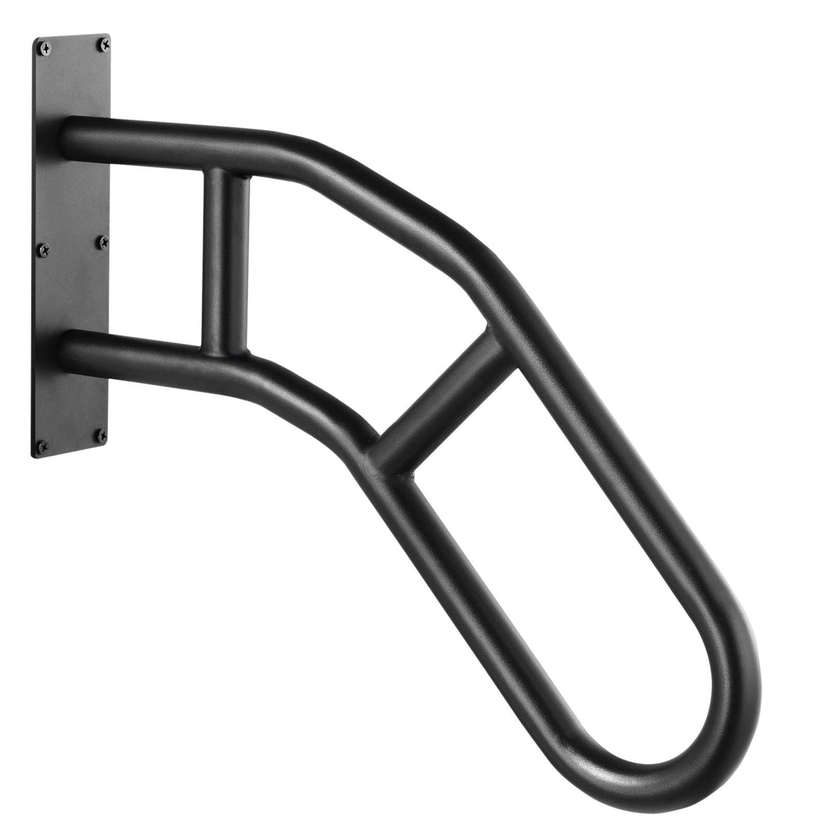 Handrails for Outdoor Steps, 32" Length Wall Mount Safety Railings for 1-3 Steps, U-Shaped Handrail with Matte Black Finished, Stair Handrails for Kids, Elderly, Pregnant Women, Disabled