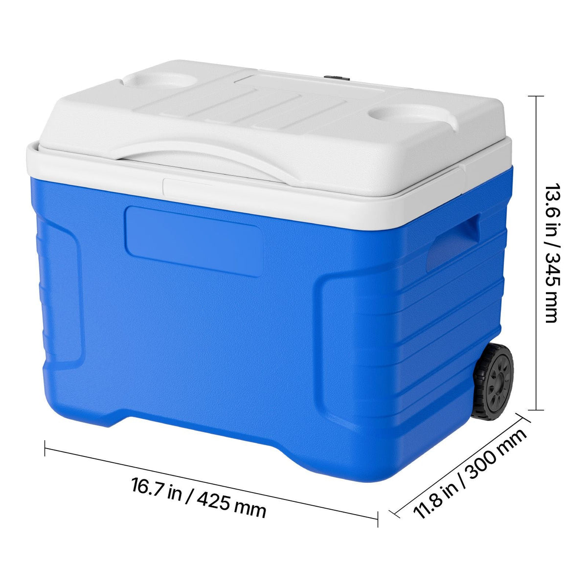 Hard Cooler, 21QT Portable Rolling Cooler with Wheels, Leak-Resistant Coolbox Keeps Contents Cool for 48 Hours, Ice Retention Insulated Chests, Ultra-Light for Outdoor Picnics, Grill, Camping