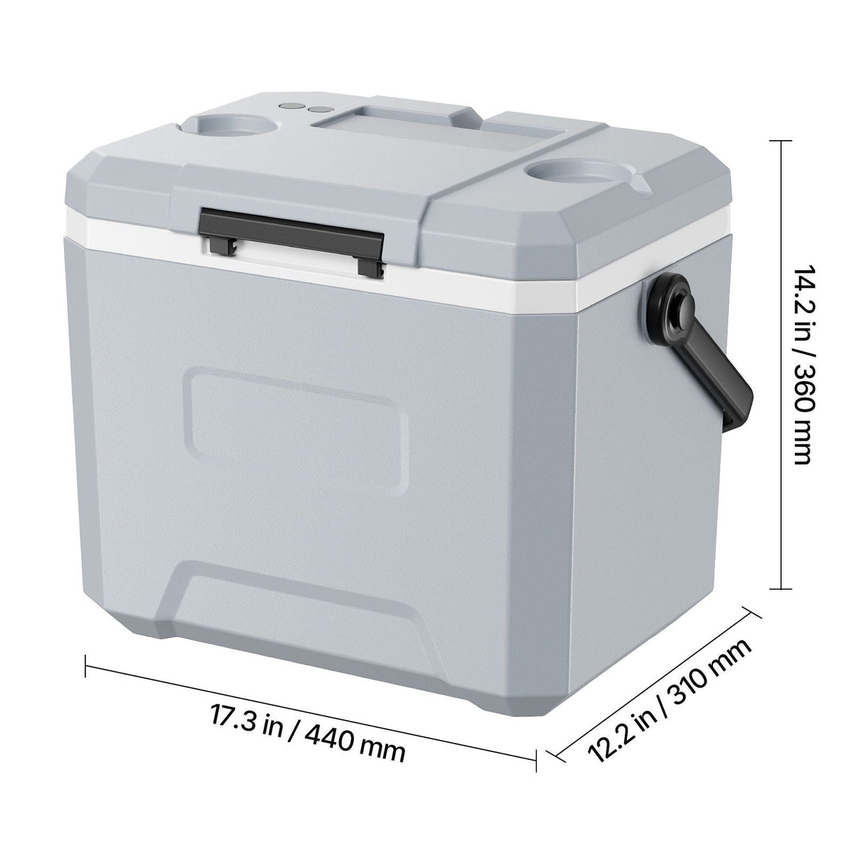Hard Cooler, 24QT Portable Cooler, Leak-Resistant Coolbox Keeps Contents Cool for 48 Hours, Insulated Chests with Ice Retention and Heavy-Duty Handle, Ultra-Light for Camping, Concerts, Sports