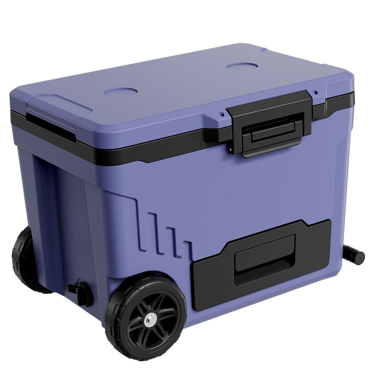Hard Cooler, 45QT Portable Rolling Cooler with Wheels, Leak-Resistant Coolbox Keeps Contents Cool for 48 Hours, Ice Retention Insulated Chests, Ultra-Light for Outdoor Picnics, Grill, Camping