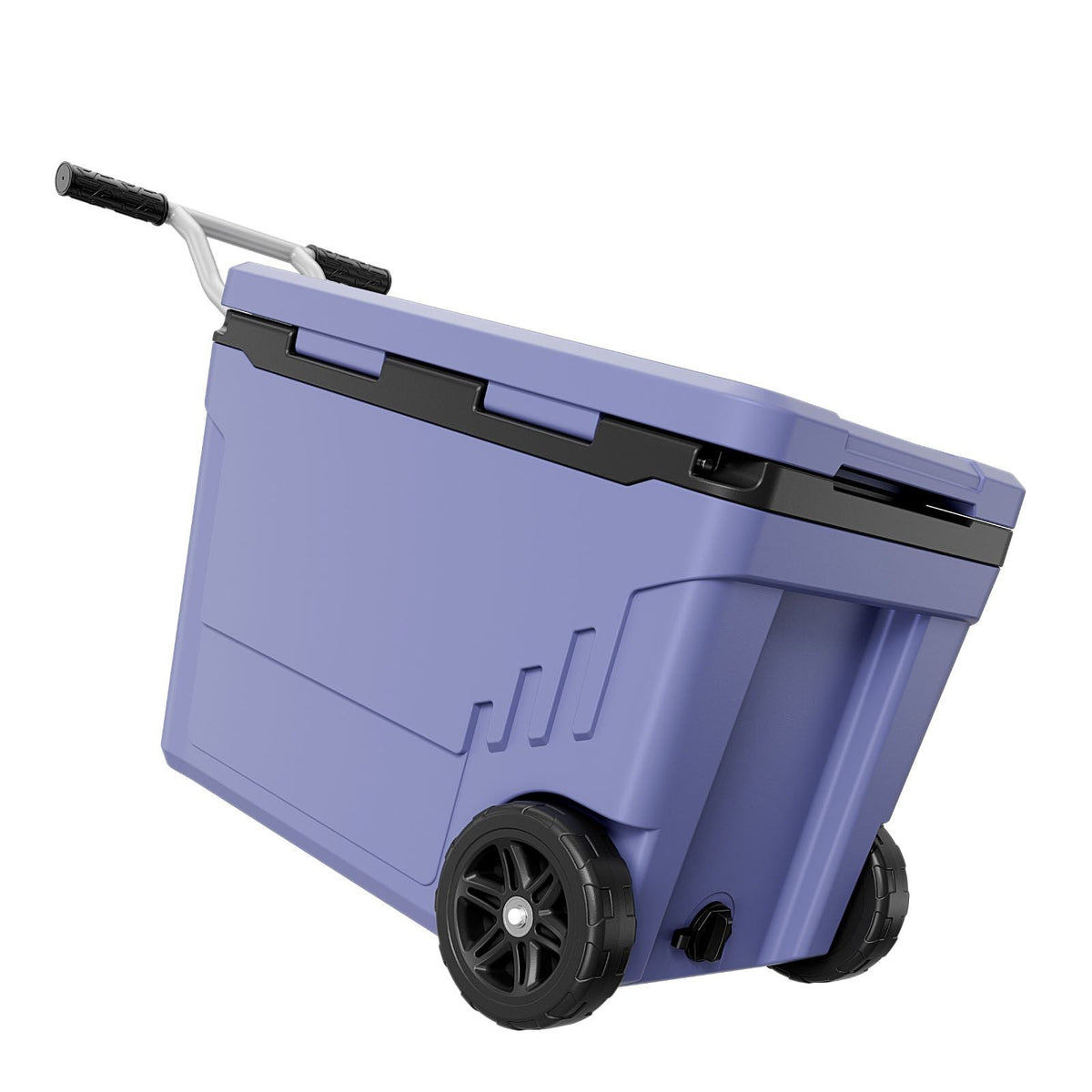 Hard Cooler, 45QT Portable Rolling Cooler with Wheels, Leak-Resistant Coolbox Keeps Contents Cool for 48 Hours, Ice Retention Insulated Chests, Ultra-Light for Outdoor Picnics, Grill, Camping