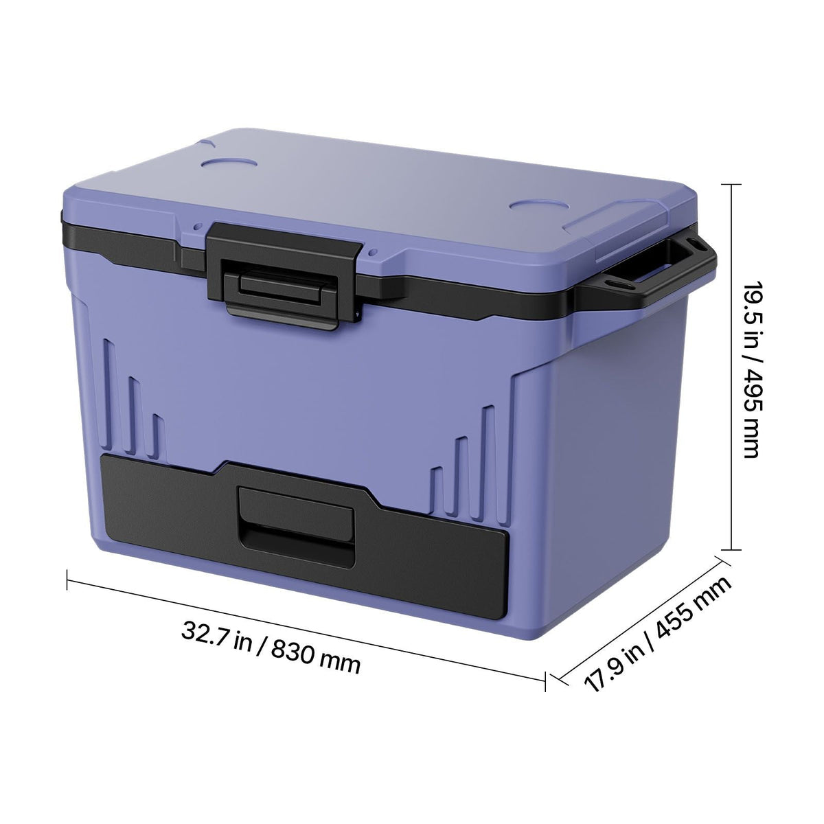 Hard Cooler, 50QT Portable Cooler, Leak-Resistant Coolbox Keeps Contents Cool for 48 Hours, Insulated Chests with Ice Retention and Heavy-Duty Handle, Ultra-Light for Camping, Concerts, Sports