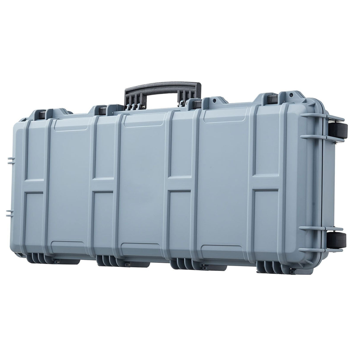 Hard Rifle Case, Lockable Rifle Case with 4 Layers Pre-cut Foams, 36 in Gun Storage with Wheels, IP67 Waterproof & Dustproof Pistol Storage Cases for Rifles, Shotguns, Airsoft Guns, Grey