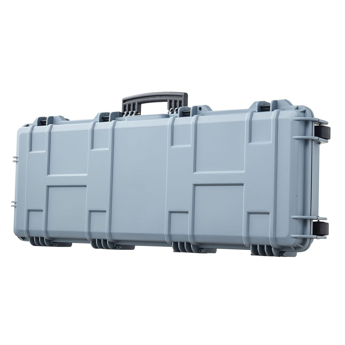 Hard Rifle Case, Lockable Rifle Case with Pre-cut Foams, 42 in Movable Gun Storage with Wheels, IP67 Waterproof & Dustproof Pistol Storage for Rifle, Shotgun, Airsoft Gun, Grey