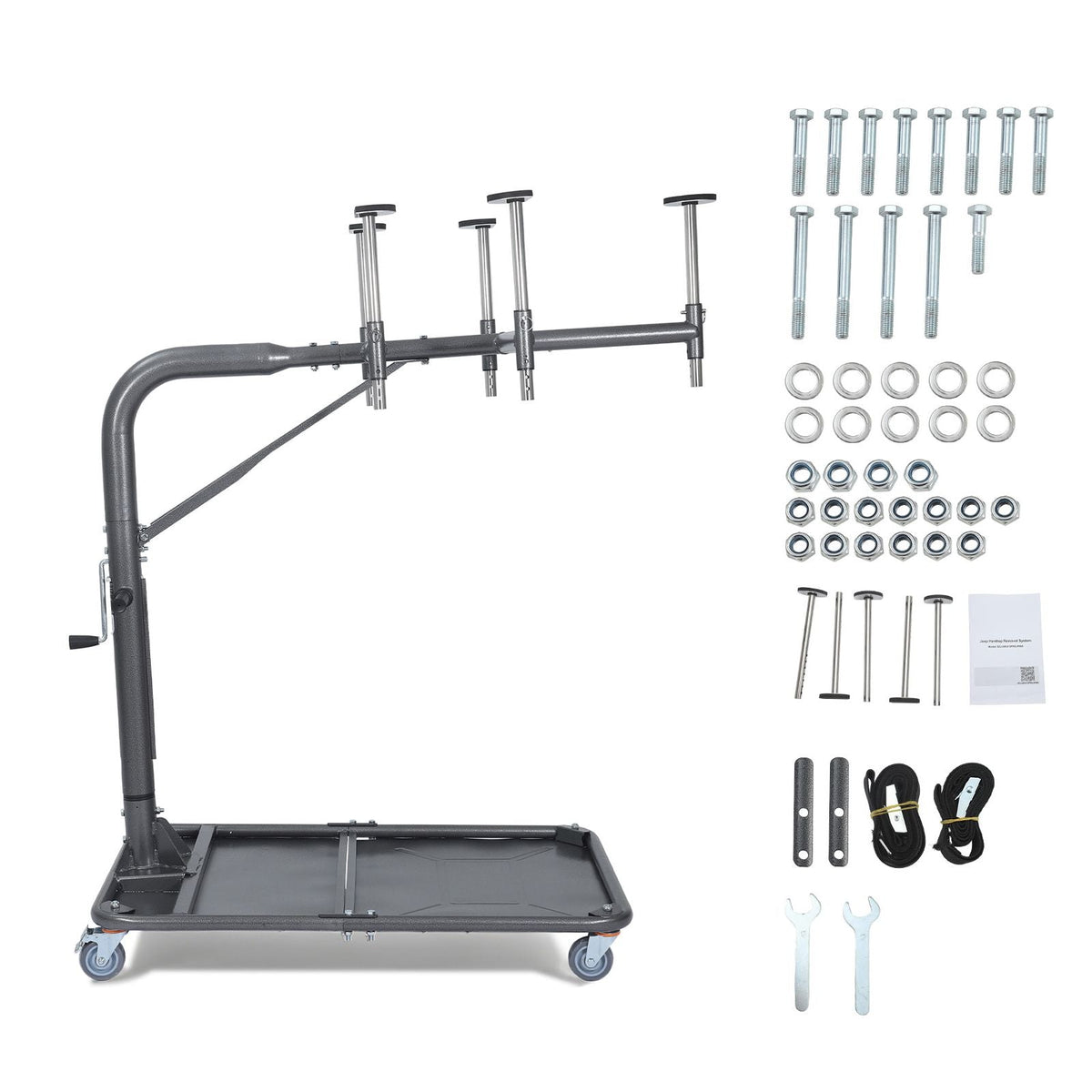Hard Top Remover Lift, 220 lbs, Jeep Hardtop Removal and Storage System, Quick & Easy One-Person Operation, Adjustable Height, for Jeep Wrangler YJ, TJ, JK, JL, 4XE, Ford Bronco 4 Door & 6 Gen+