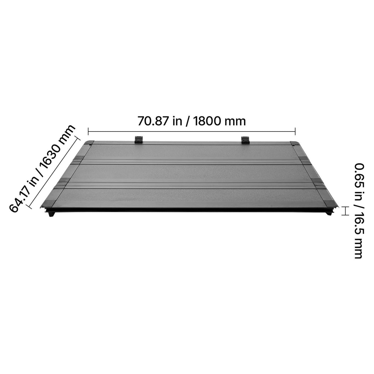 Hard Tri-Fold Truck Bed Tonneau Cover, Compatible with 2019-2025 Chevy/GMC Silverado/Sierra 1500 5.8 ft (70 in) Bed with MultiPro/Flex Tailgate (Not Fit CarbonPro), Waterproof Low-Profile Cover