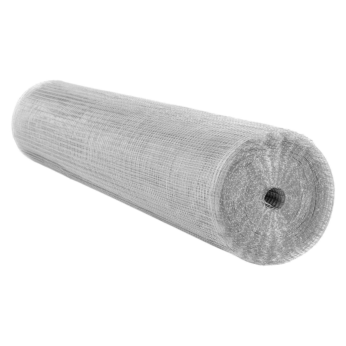 Hardware Cloth, 1/2 inch 60 inch x 100 ft 19 Gauge Chicken Wire Fence, Hot-Dip Galvanized After Welding Metal Wire Mesh Roll, Garden Plant Welded Fencing Roll Supports Poultry Netting Cage Fence