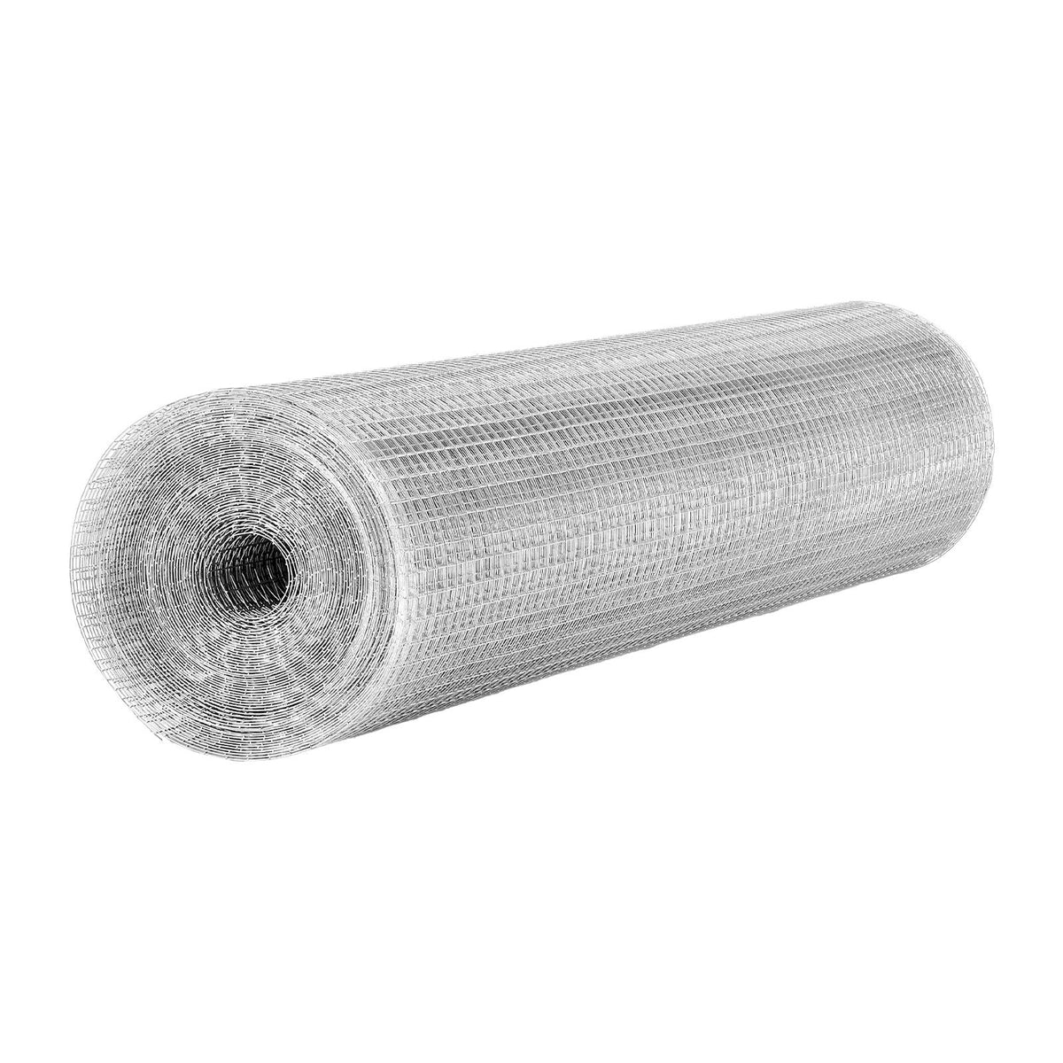 Hardware Cloth, 1/2 inch 60 inch x 100 ft 19 Gauge Chicken Wire Fence, Hot-Dip Galvanized After Welding Metal Wire Mesh Roll, Garden Plant Welded Fencing Roll Supports Poultry Netting Cage Fence