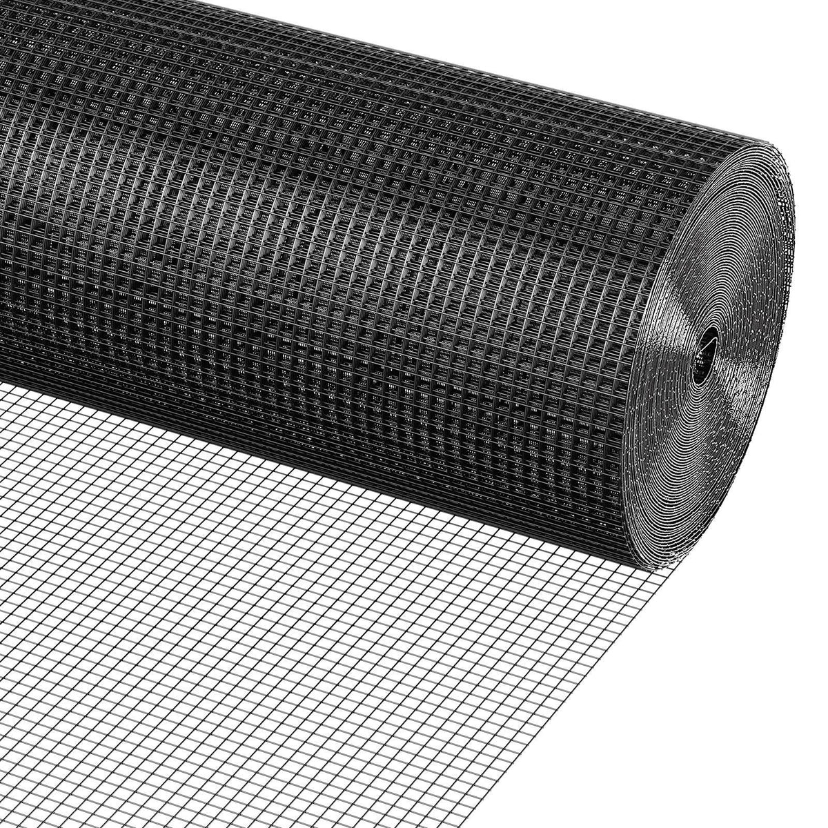 Hardware Cloth, 24'' x 100' Galvanized Wire Mesh Roll, 19 Gauge Chicken Wire Fence Roll, Vinyl Coating Metal Wire Mesh for Chicken Coop Barrier, Rabbit Snake Fences, Poultry Enclosures