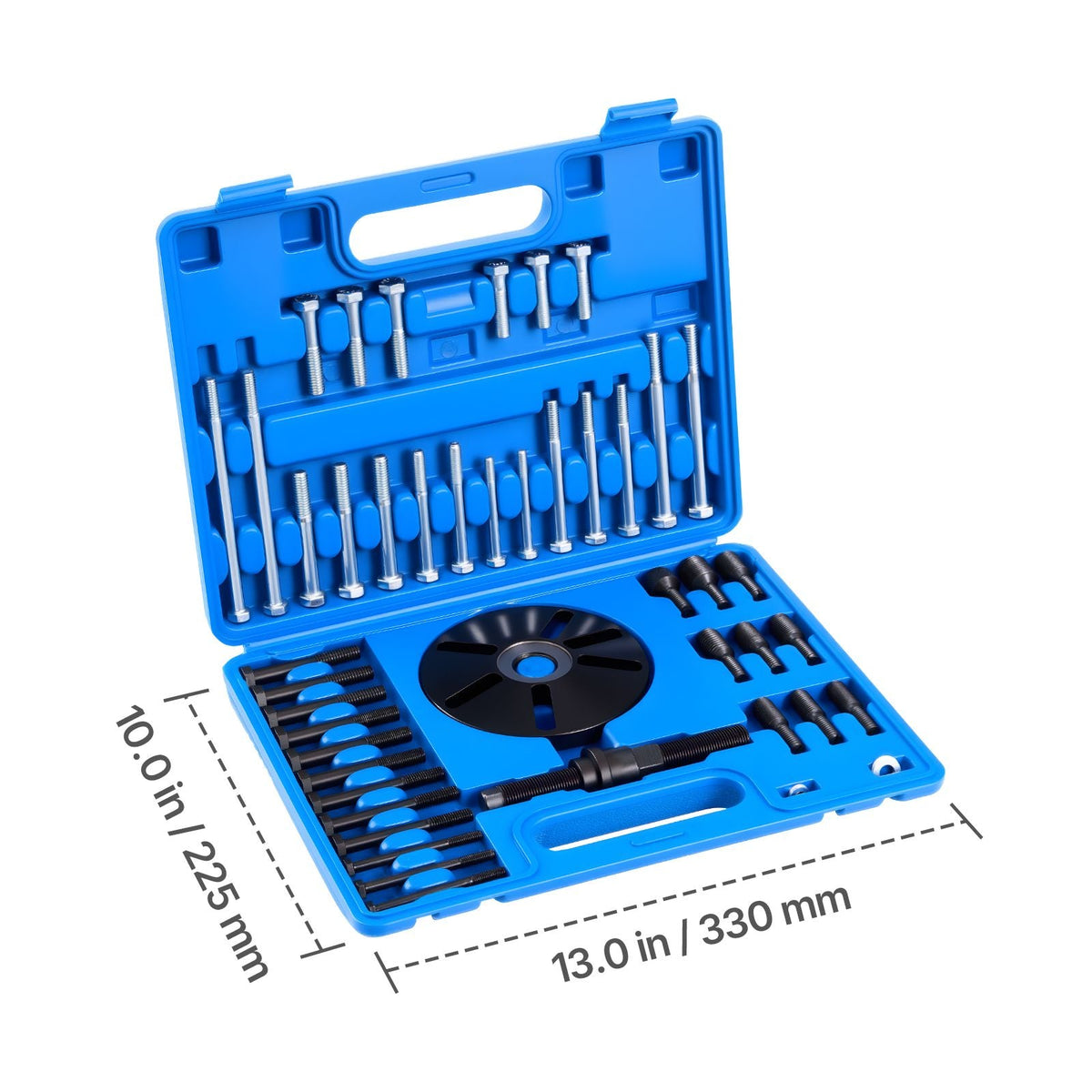 Harmonic Balancer Puller Removal & Install Tool Kit, All-Steel Harmonic Balancer Installer Set Tool Kit for Removing and Installing of Balancers, Flywheels, Crankshaft Pulleys, Steering Wheels