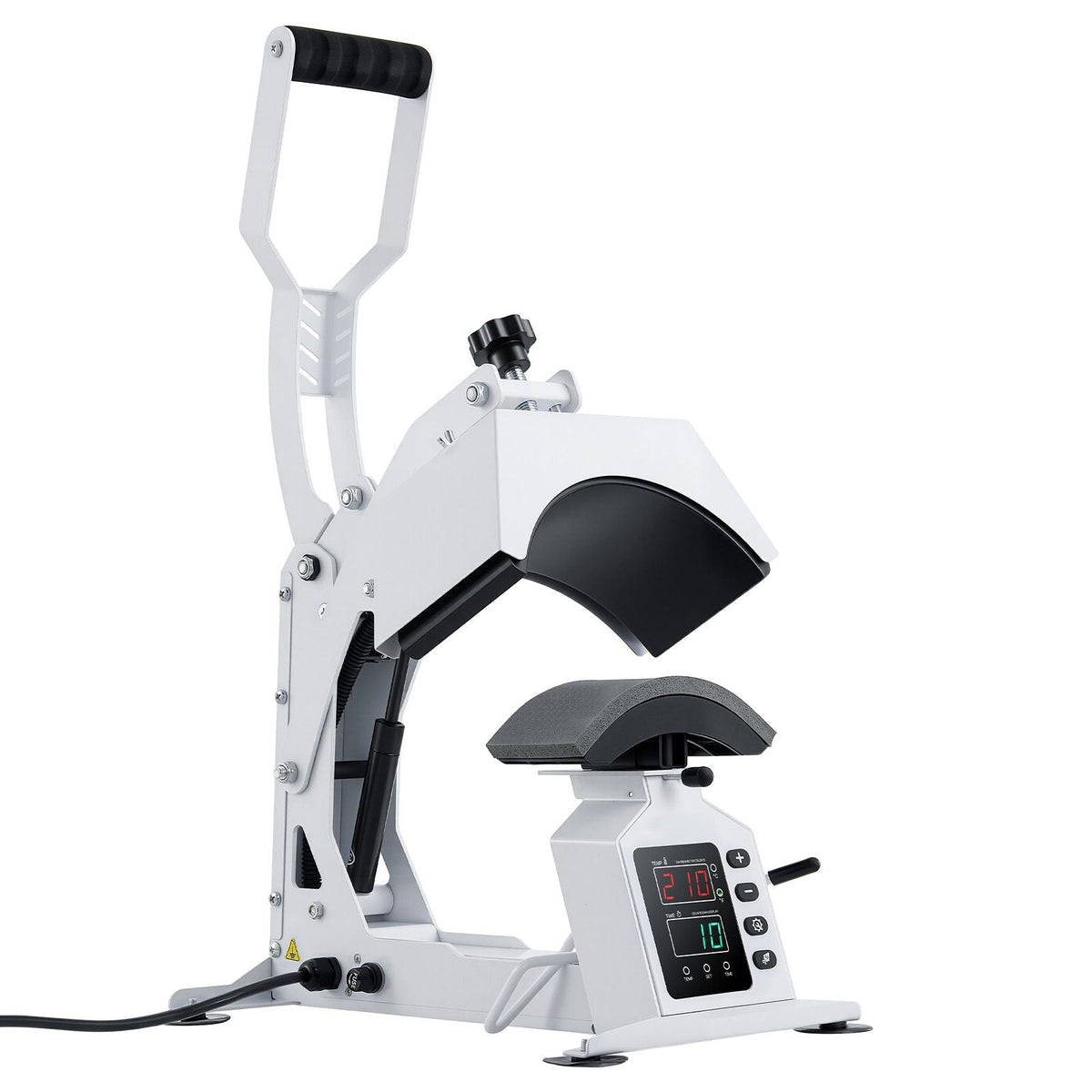 Hat Heat Press Machine, 8.5 x 4 in Large Heating Plate, with Caps Stretcher, Precise Temperature & Time Control, Heat Press for Hats and Caps, for HTV Iron On and Sublimation Projects, White