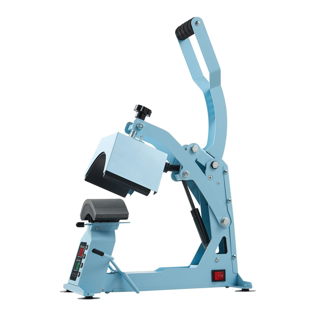Hat Heat Press Machine, with 2 Interchangeable Platens and Caps Stretcher, Precise Temperature & Time Control, Heat Press for Hats and Caps, for HTV Iron On and Sublimation Projects, Light Blue