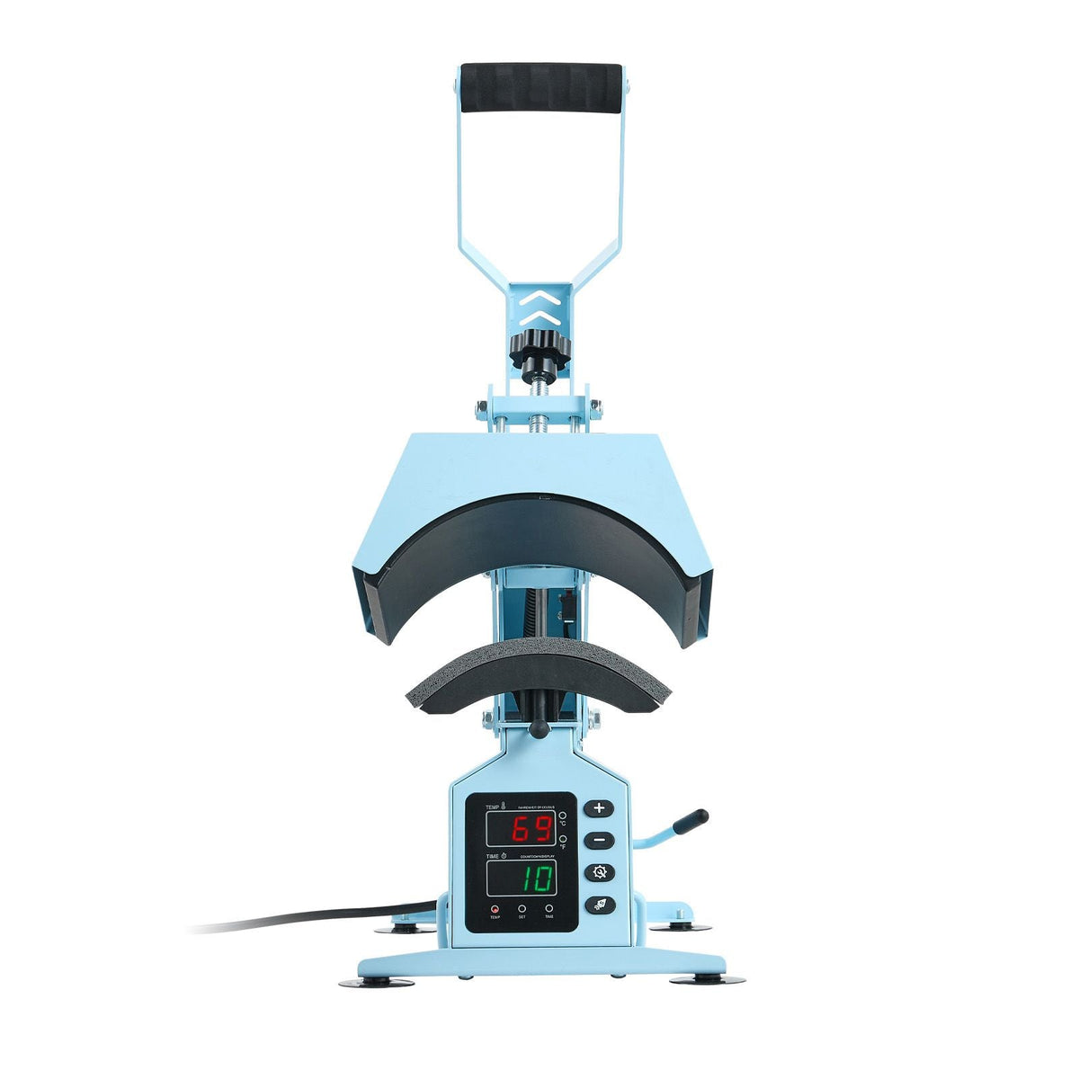 Hat Heat Press Machine, with 2 Interchangeable Platens and Caps Stretcher, Precise Temperature & Time Control, Heat Press for Hats and Caps, for HTV Iron On and Sublimation Projects, Light Blue