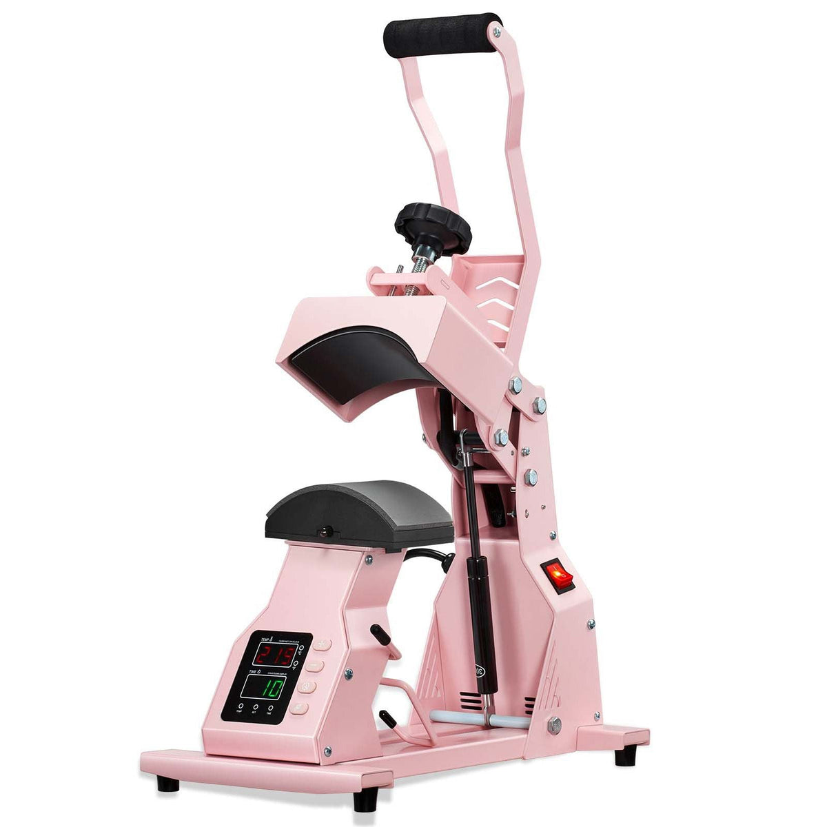 Hat Heat Press Machine, with 2pcs Interchangeable Platens, Precise Temperature and Time Control, Hat Press for HTV Iron On and Sublimation Projects, for Caps, Headbands, Cuffs, Face Masks, Pink