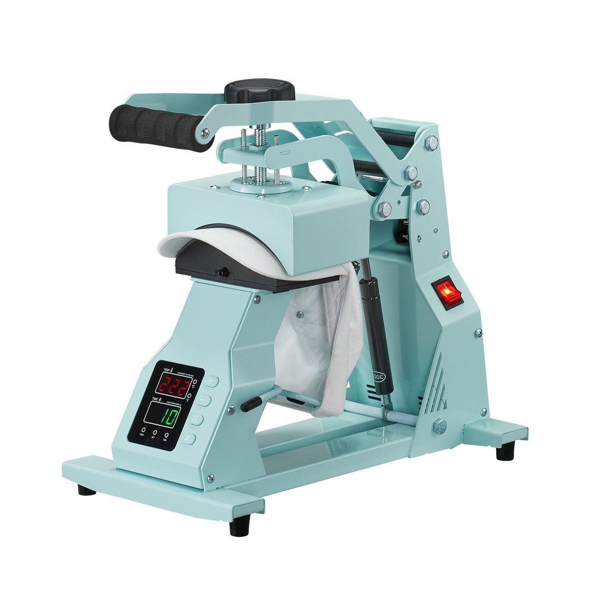 Hat Heat Press Machine, with 4pcs Interchangeable Platens, Precise Temperature and Time Control, Hat Press for HTV Iron On and Sublimation Projects, for Caps, Headbands, Cuffs, Face Masks, Green