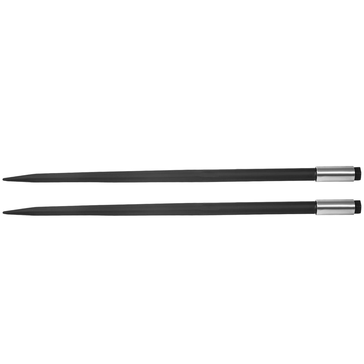 Hay Spear Spears 49\" Hay Bale Spear Spike, 4000 lbs Capacity Quick Attach Square Hay Bale Spears, 2 Pics Black Bale Forks, Bale Hay Spike with Hex Nut & Sleeve for Buckets Tractors Loaders