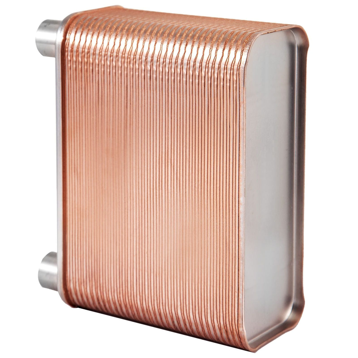 Heat Exchanger 3\"x7.5\" 60 Plates Brazed Plate Heat Exchanger 316L 1/2\" BSP FPT Heat Exchanger EATB12 Beer Wort Chiller for Hydronic Heating