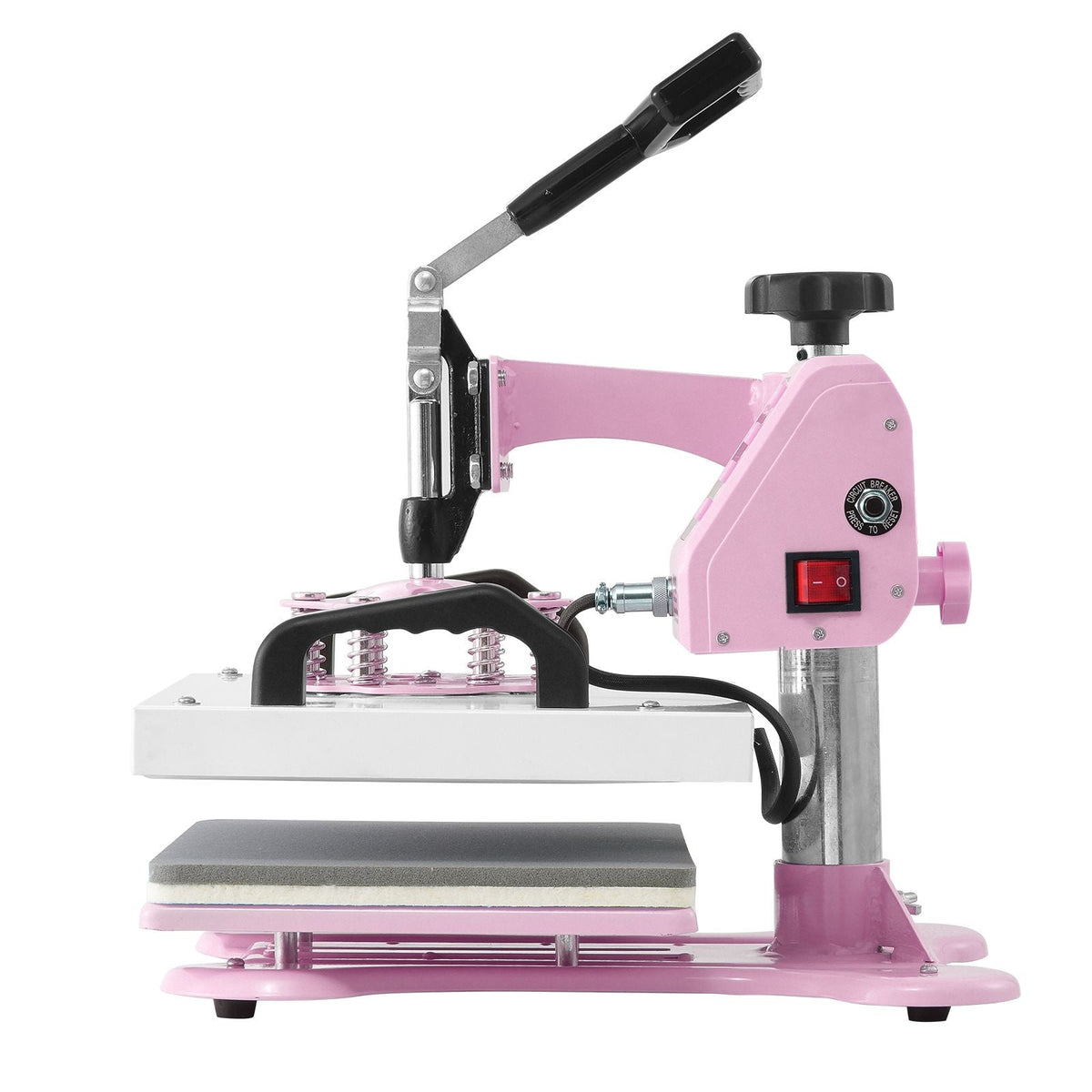 Heat Press, 12 x 10inch Heat Press Machine, 360° Swing Away T-Shirt Pressing Machine, Fast and Even Heating, Digital Precise Control, Heat Transfer Machine for T-Shirts/Pillows/Bags, Pink