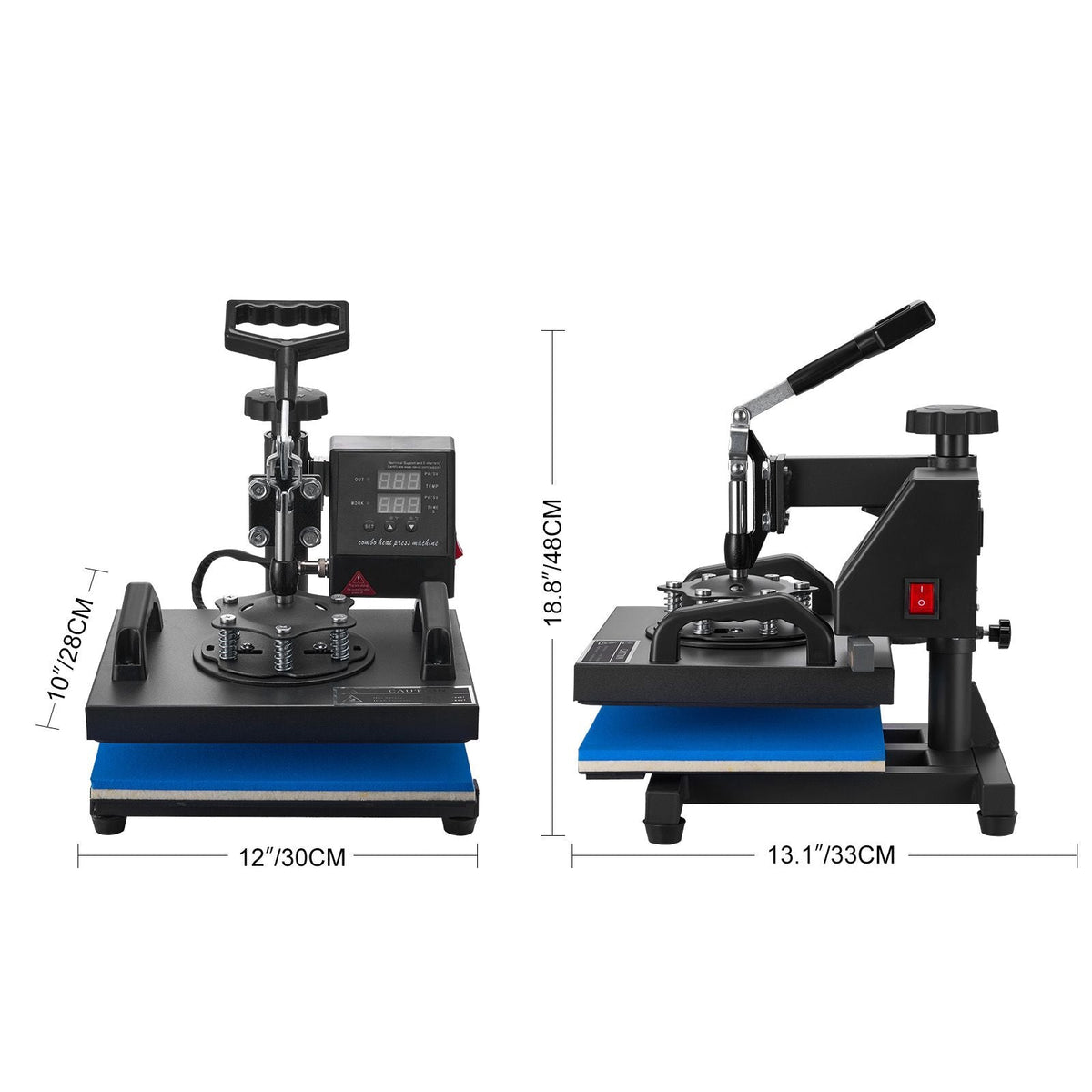Heat Press, 12x10Inch T-Shirt Press Machine, T-shirt Press Heat Press 30x23cm Printing Machine Heat Transfer Sublimation Machine for T-shirts