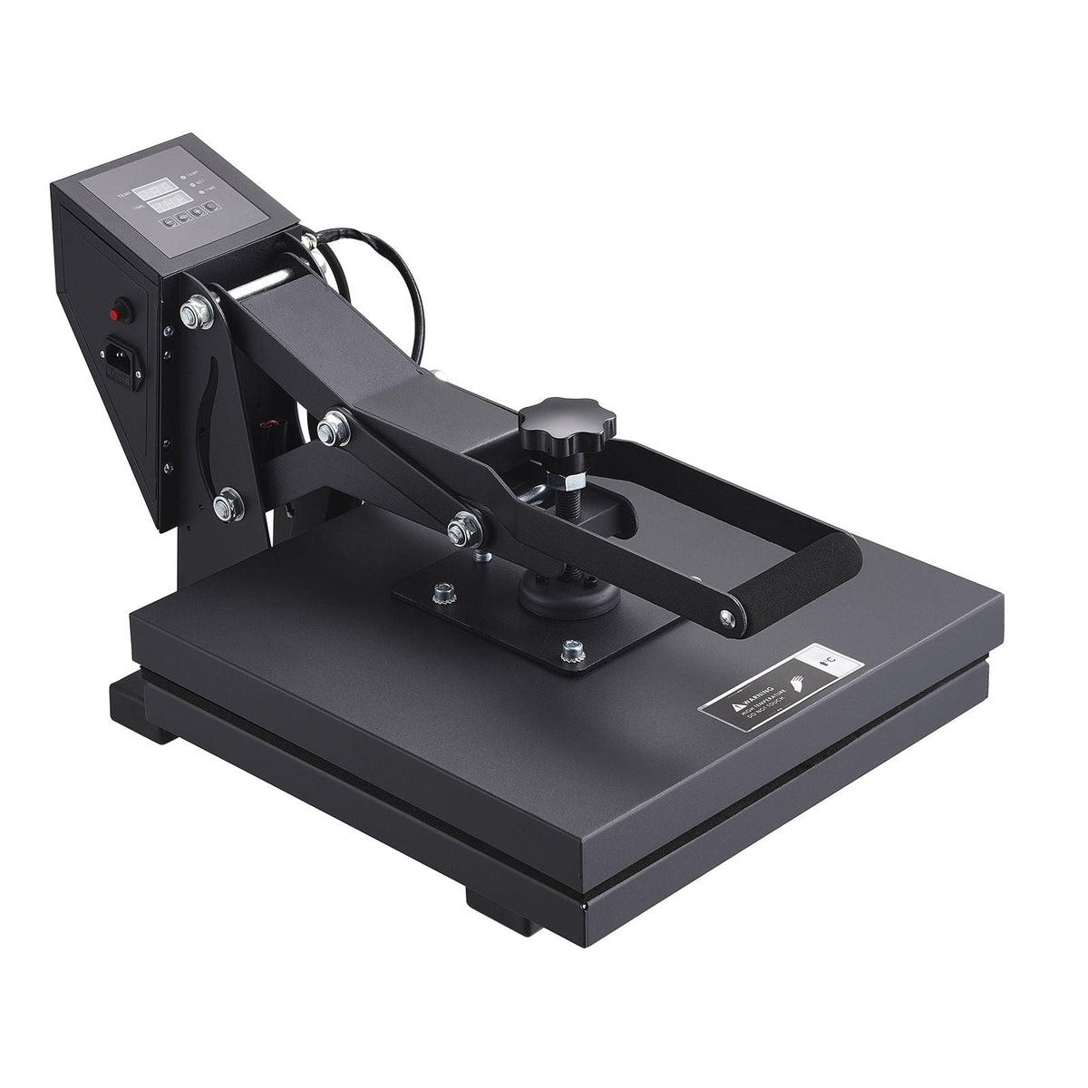 Heat Press 15 x 15 - Heat Press Machine for T-shirts, Fast Heating, High Pressure for Digital Industrial-Quality Sublimation Printer for Heat Transfer Vinyl, 15" x 15", Black
