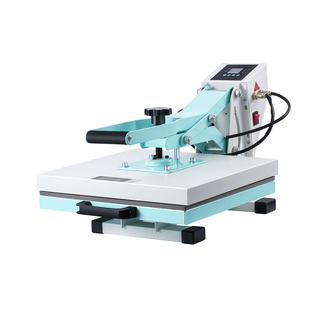 Heat Press, 15 x 15 inch Digital Heat Press Machine, Slide Out Heat Transfer Machine, Fast and Even Heating, 2-Layer Insulation Cotton, Heat Transfer Machine for T-Shirts/Pillows/Bags, Green