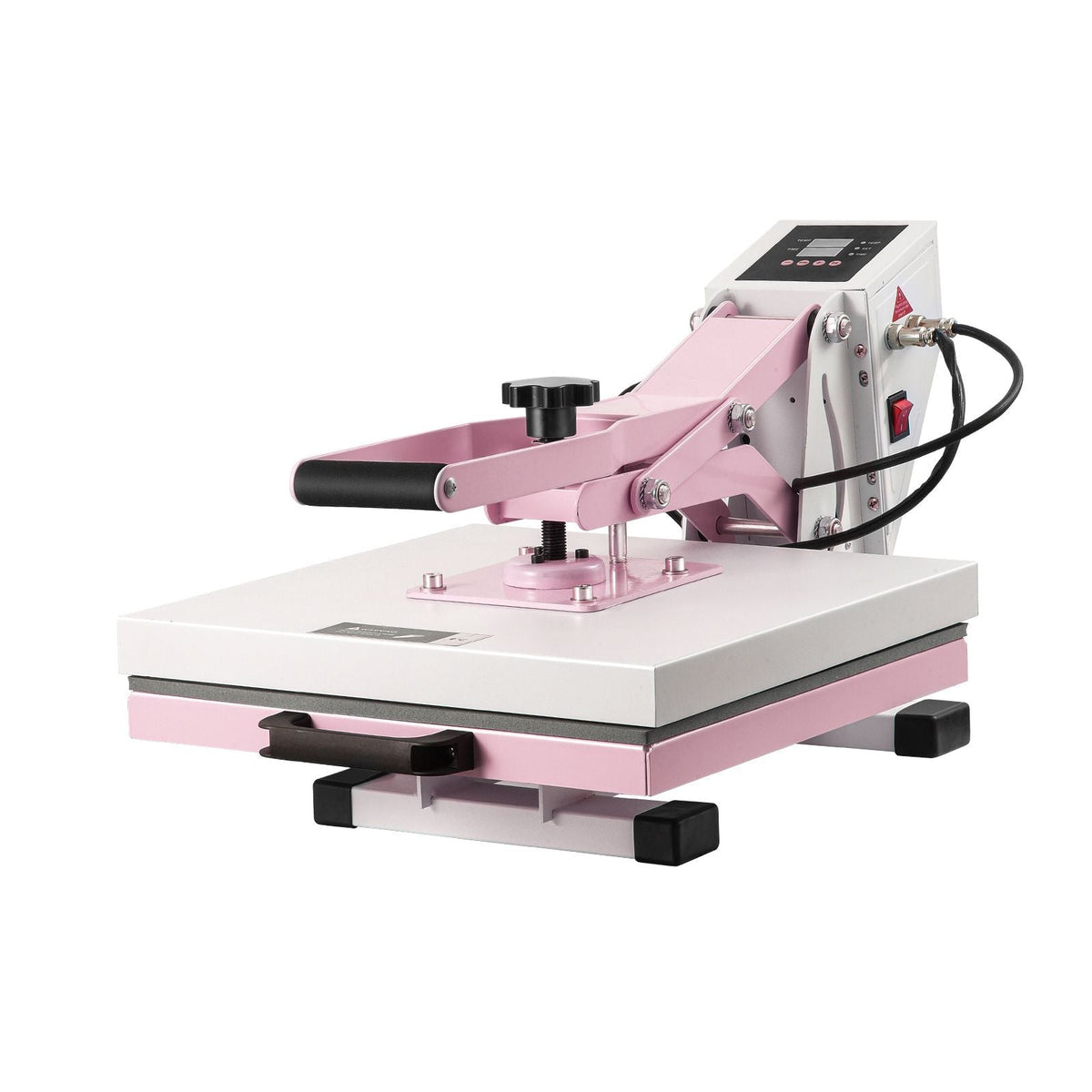 Heat Press, 15 x 15 inch Digital Heat Press Machine, Slide Out Heat Transfer Machine, Fast and Even Heating, 2-Layer Insulation Cotton, Heat Transfer Machine for T-Shirts/Pillows/Bags, Pink