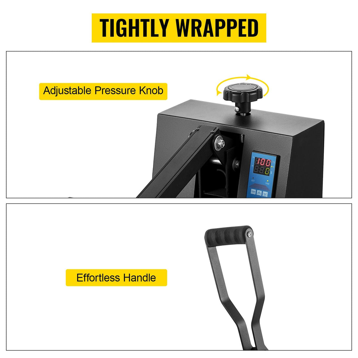 Heat Press 16x24, 1700W Power Heat Press Machine, Fast Heating, High Pressure Heat Press Machine for T-Shirt, Digital Industrial Sublimation Printer for Heat Transfer Vinyl, Easy to Use, Black