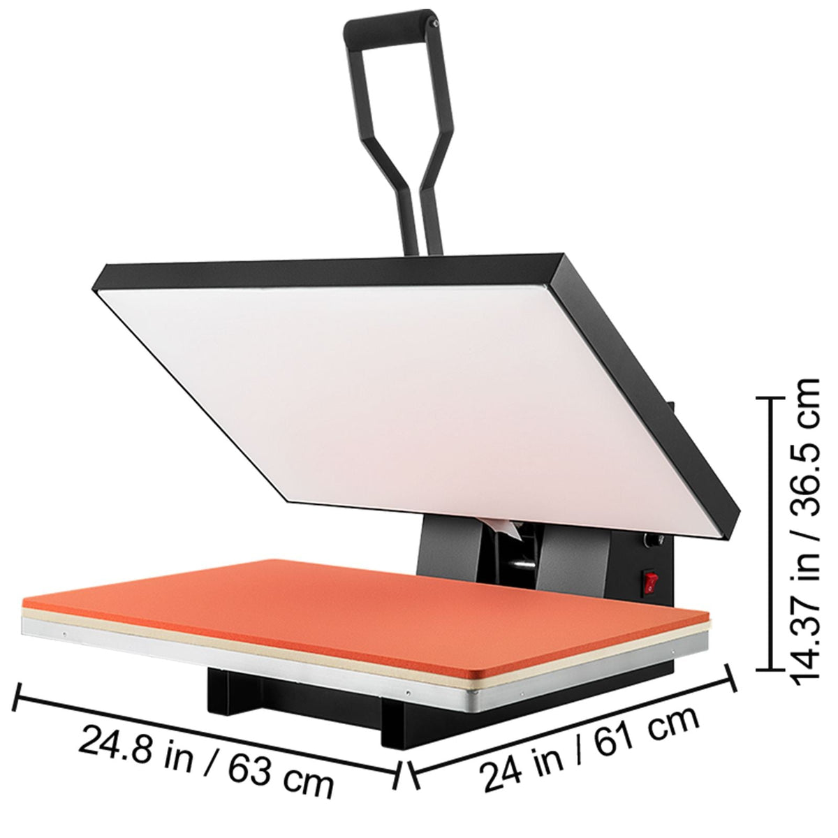 Heat Press 16x24, 1700W Power Heat Press Machine, Fast Heating, High Pressure Heat Press Machine for T-Shirt, Digital Industrial Sublimation Printer for Heat Transfer Vinyl, Easy to Use, Black