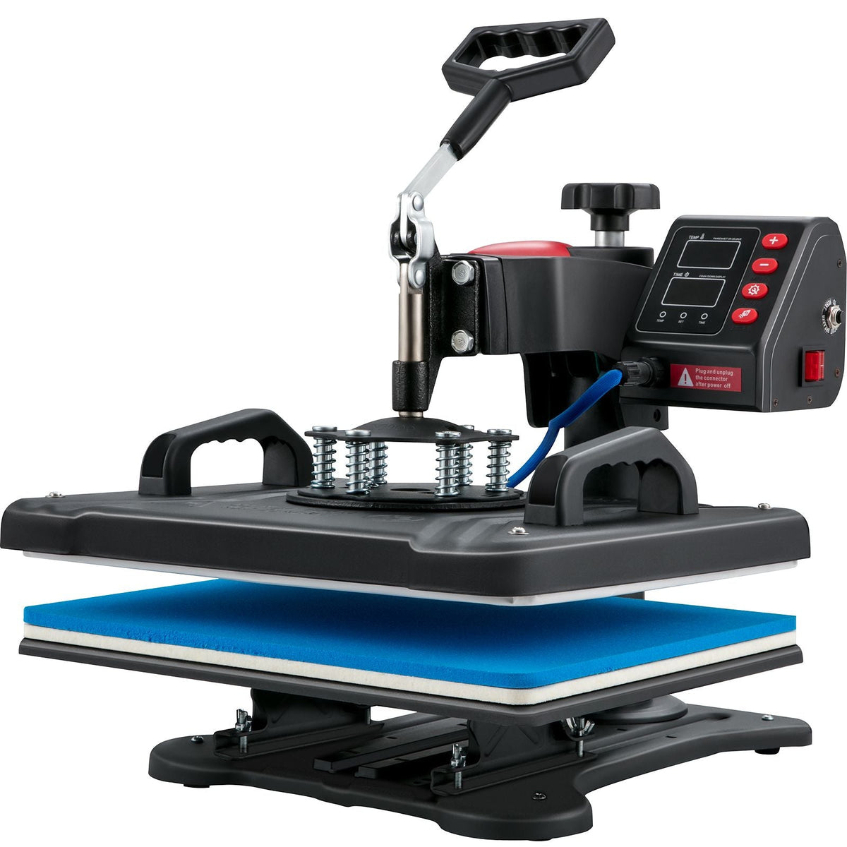 Heat Press, 5 in 1 Heat Press 12x15 Machine Machine, Digital Precise Temperature Control, Clamshell Sublimation Transfer Printer Fast Heat-up, Vinyl Heat Press for Mug Cup T-Shirt Plate, 900W