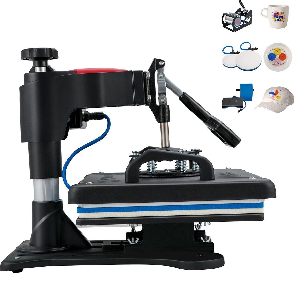 Heat Press, 5 in 1 Heat Press 12x15 Machine Machine, Digital Precise Temperature Control, Clamshell Sublimation Transfer Printer Fast Heat-up, Vinyl Heat Press for Mug Cup T-Shirt Plate, 900W