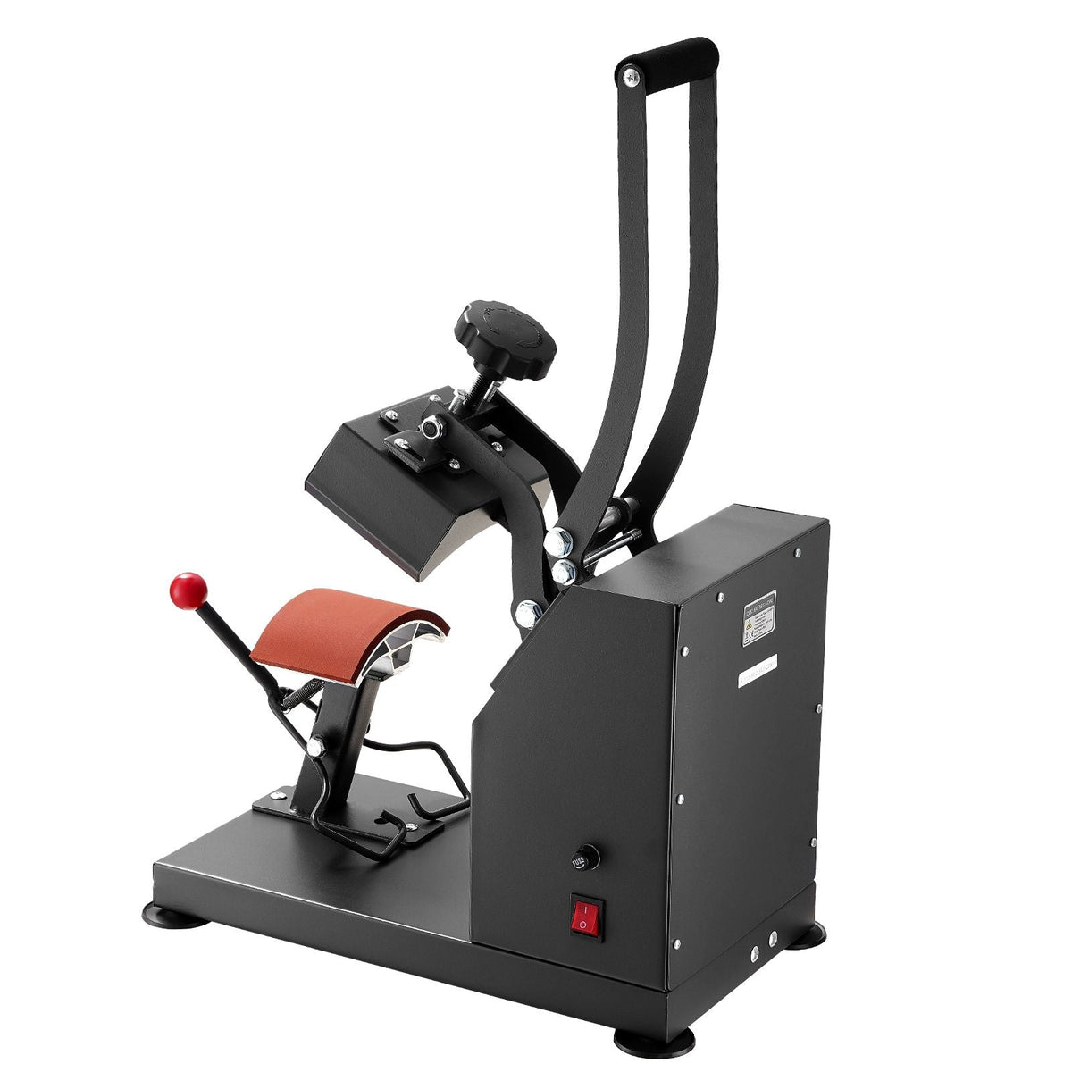 Heat Press 6x3.75Inch Curved Element Hat Press Clamshell Design Heat Press for Hats Rigid Steel Frame No Stick Digital LCD Timer and Temperature Control (6x3.75Inch Clamshell Design)