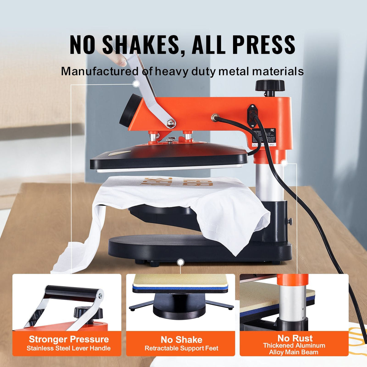 Heat Press Machine - 6 in 1 Heat Press Sublimation Machine for DIY T-Shirts/Hats/Mugs/Heat Transfer Projects, 12x15 Multifunction Swing Away Heat Press with 360° Tested toStandards
