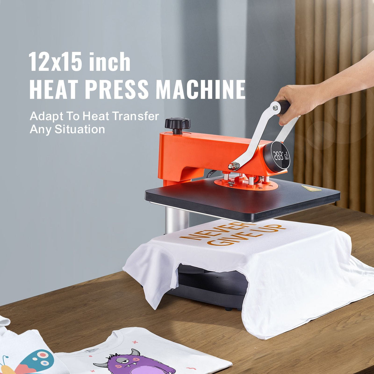 Heat Press Machine - 6 in 1 Heat Press Sublimation Machine for DIY T-Shirts/Hats/Mugs/Heat Transfer Projects, 12x15 Multifunction Swing Away Heat Press with 360° Tested toStandards