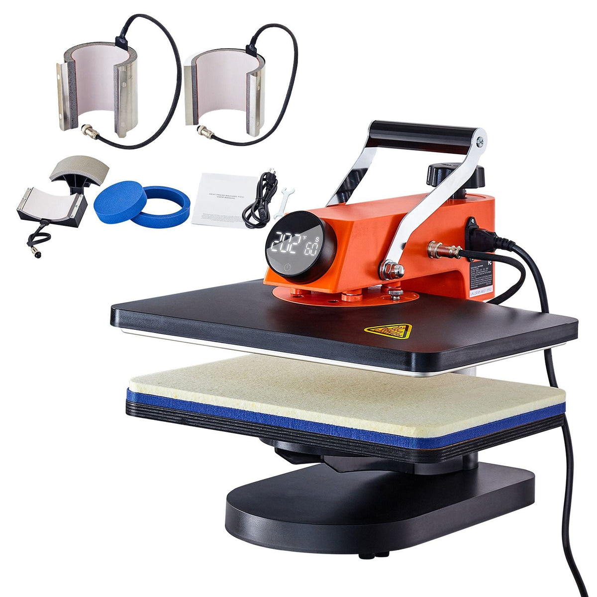 Heat Press Machine - 6 in 1 Heat Press Sublimation Machine for DIY T-Shirts/Hats/Mugs/Heat Transfer Projects, 12x15 Multifunction Swing Away Heat Press with 360° Tested toStandards