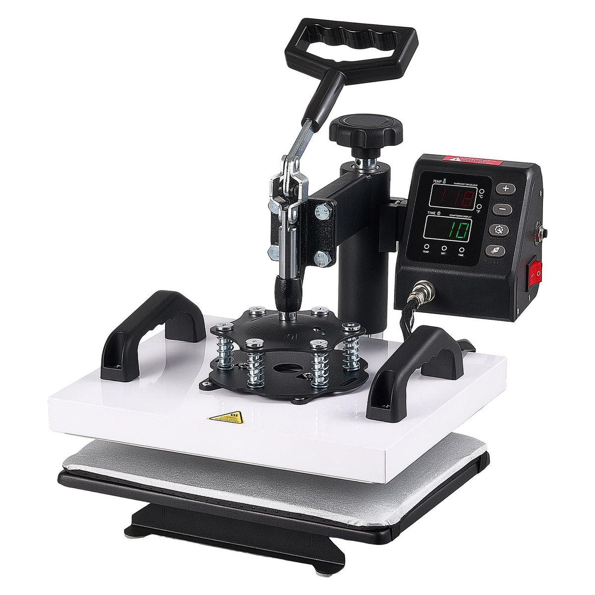 Heat Press Machine 12 x 10 in Sublimation Press Machine Swing Away, Heat Up Fast and Even, Digital Precise Time and Temperature Control, for T-Shirts, Canvas Tote Bag, Pillowcases, Socks