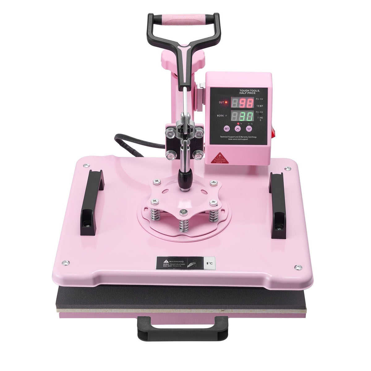 Heat Press Machine, 12 x 15 inch, 8 in 1 Heat Transfer Machine with 6-30 oz Tumbler Press, 360° Swing Away T-Shirt Pressing, Digital Precise Control, for T-Shirts/Mugs/Hats/Plates, Pink